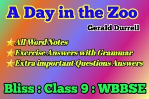 A Day in the Zoo Class 9 | Exercises Questions and Answers