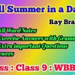 All Summer in a Day Class 9 Exercises Questions Answers