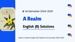 Class 11  A Realm English (B) Suggestion 1st Semester PDF (2025)