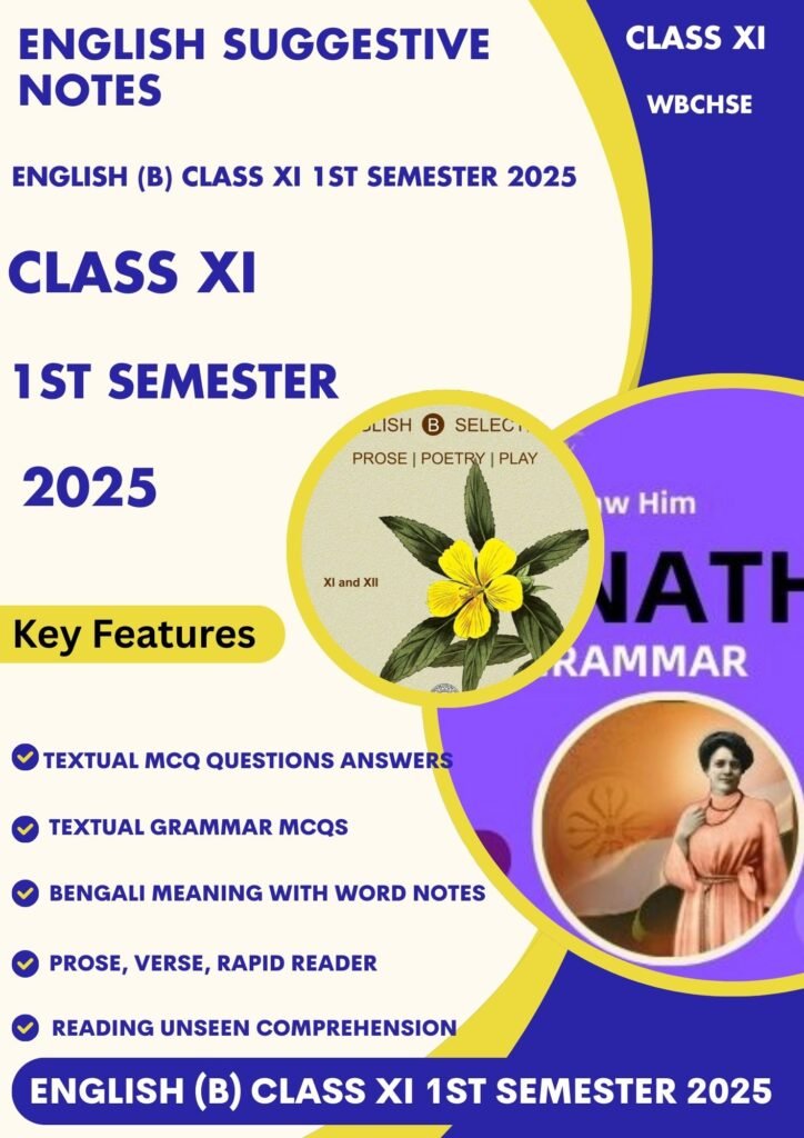 Class 11 English (B) Suggestions 1st Semester PDF 2025