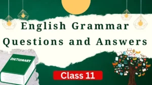 English Grammar Questions and Answers for Class 11 (2025)