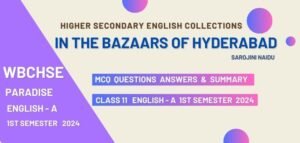 In The Bazaars of Hyderabad MCQ and Summary Class 11