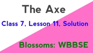 The Axe Class 7 Solution Blossoms Lesson 11