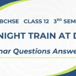 The Night Train at Deoli Textual Grammar Class 12 3rd Sem