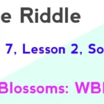 The Riddle Class 7 Solution Blossoms Lesson 2