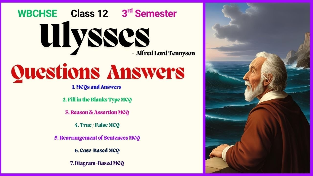 Ulysses MCQs Reason Assertion Matching Class 12 3rd Semester