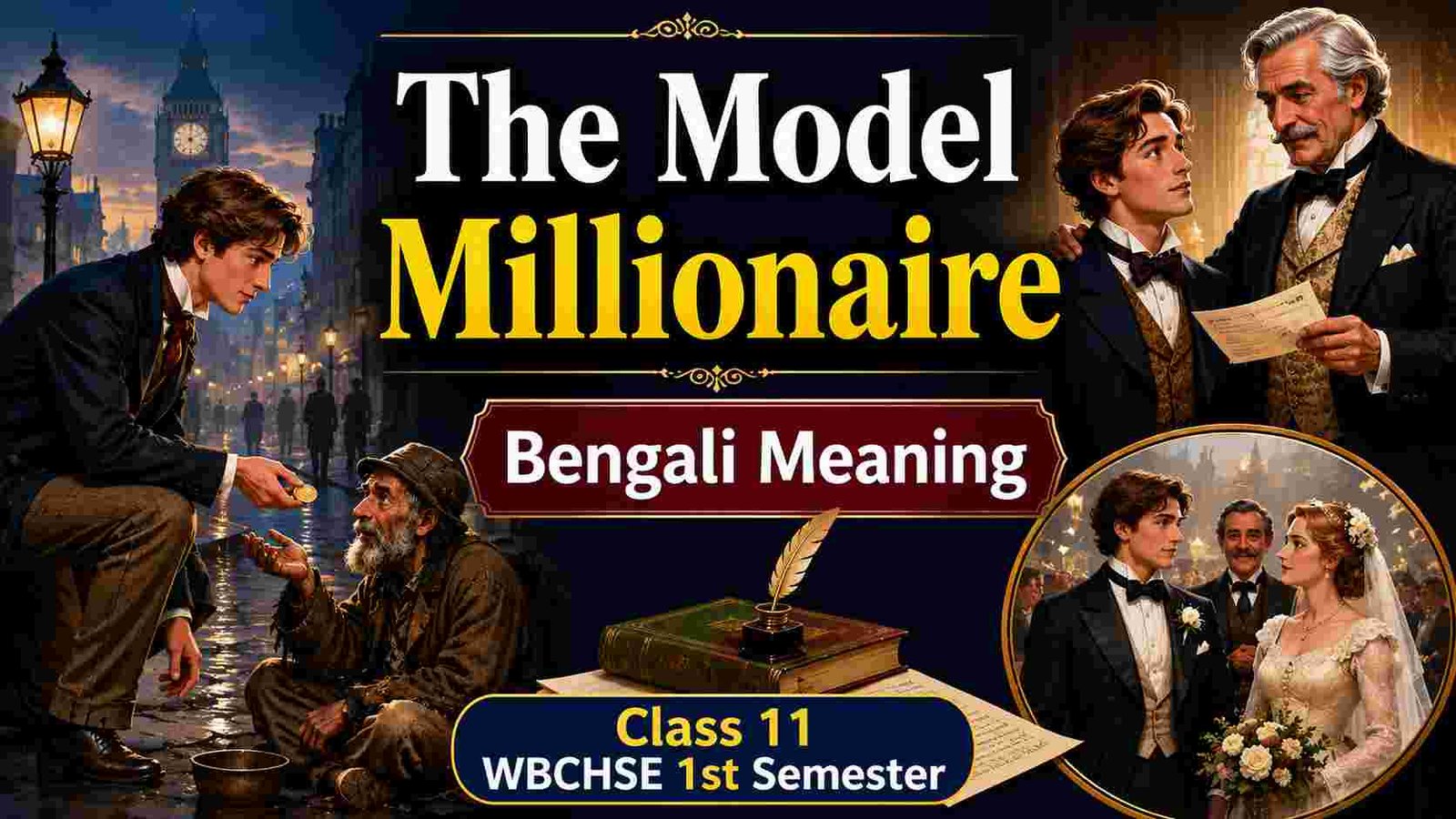 The Model Millionaire Bengali Meaning Class 11 1st Semester