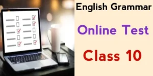 Class 10 English Grammar Online Test with Answers