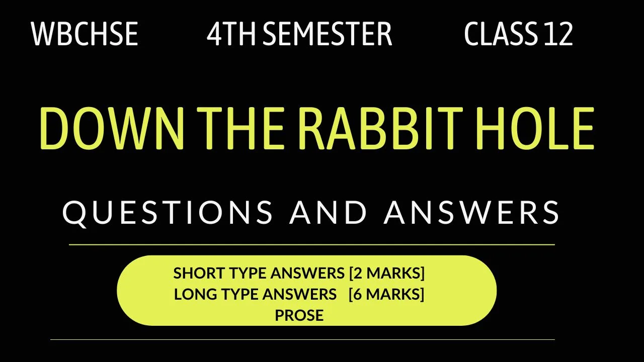 Down The Rabbit Hole Questions Answers 4th Semester Class 12