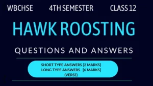 Hawk Roosting Questions Answers 4th Semester Class 12