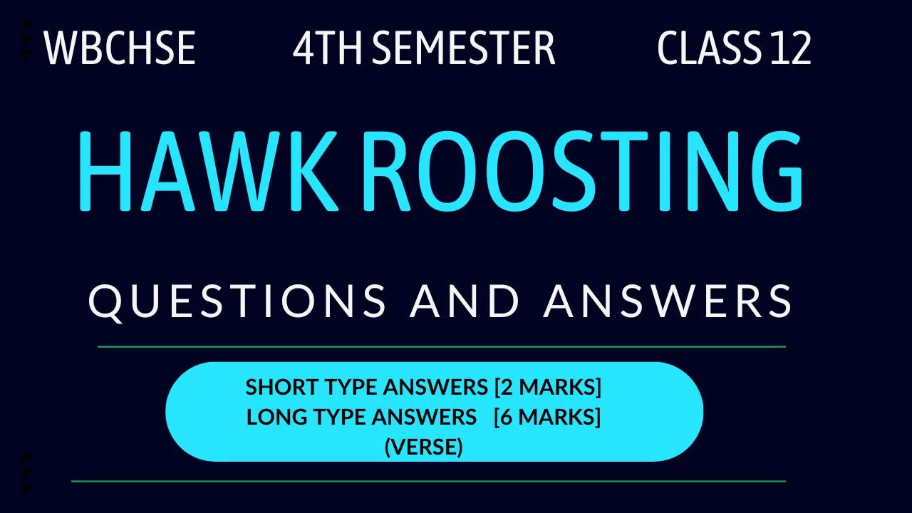 Hawk Roosting Questions Answers 4th Semester Class 12