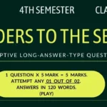 Riders to the Sea Questions Answers 4th Semester Class 12 WBCHSE