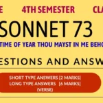 Sonnet 73 Questions Answers 4th Semester Class 12