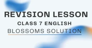 Revision Lesson Class 7 English Blossoms Solution