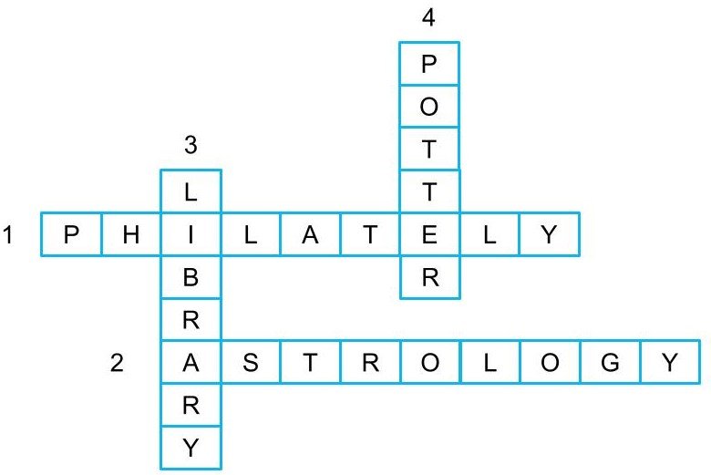 Revision Lesson Class 8 Crossword Puzzled
